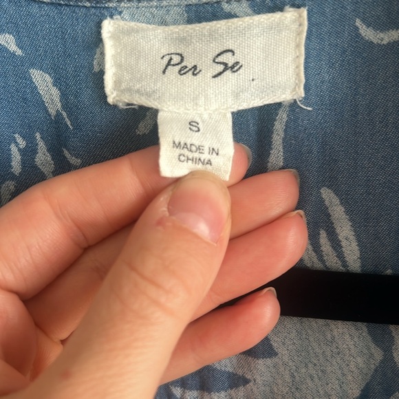 Per Se floral print lyocell button up shirt - Picture 2 of 4